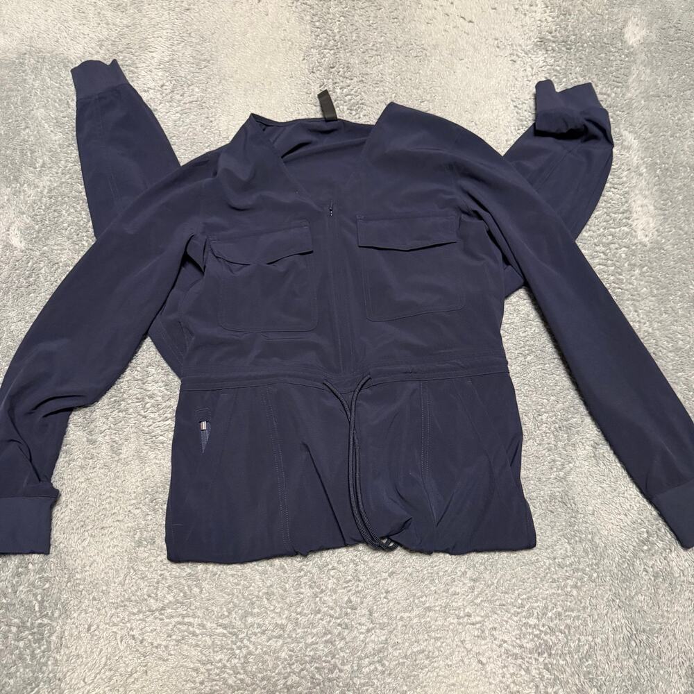 Athleta Zuma Jumpsuit Womens XXS NAVY 657889 Womens Full Length Long Sleeve